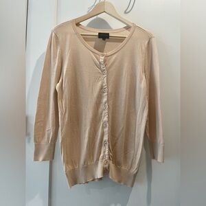 Alex Marie Cream Button-Up Sweater/Cardigan
